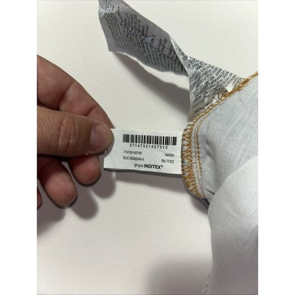 NEW Zara Skort Womens S Small Black Skirt High Rise Denim Dark Wash Button Fly - Picture 9 of 9